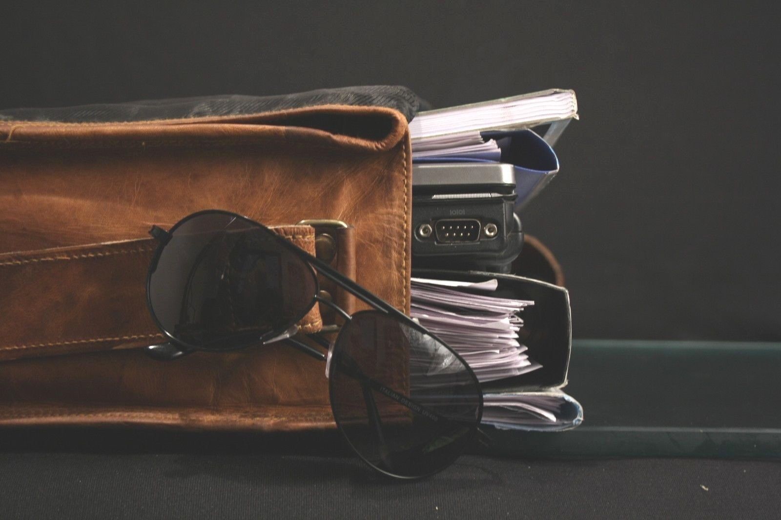 Laptop Bag Men's Genuine Vintage Brown Leather Messenger Shoulder Briefcase 24Hr Smart